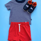 TRAJE 2 PZS NAUTICA SHORT ROJO