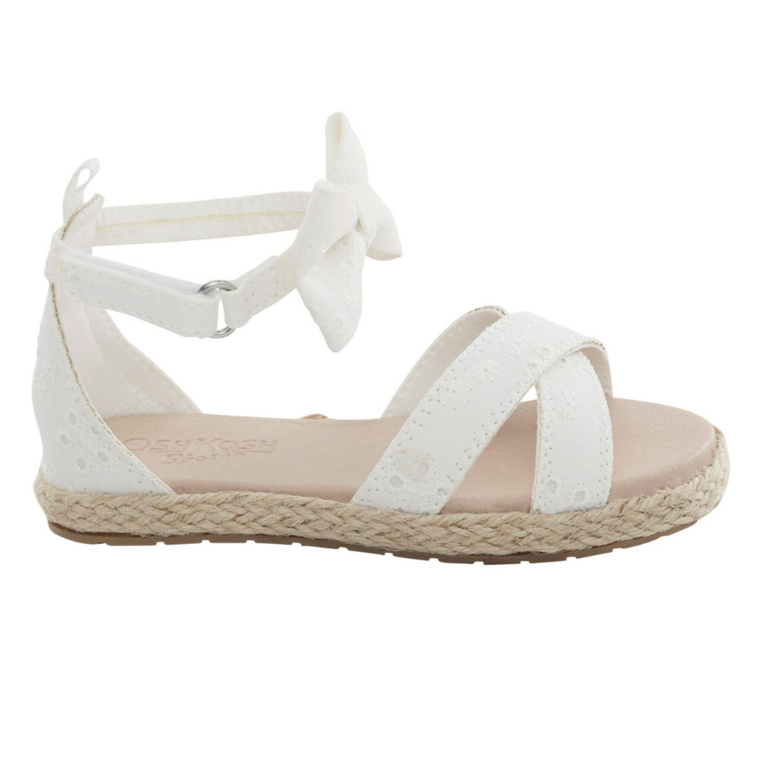 SANDALIAS BLANCAS BORDADAS OSHKOSH