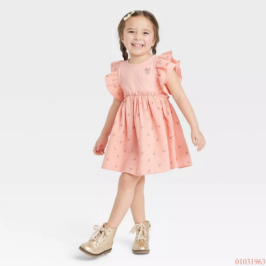 VESTIDO SALMON MINNIE FLORES