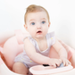 BAÑERA PLEGABLE CON TERMOMETRO ROSA
