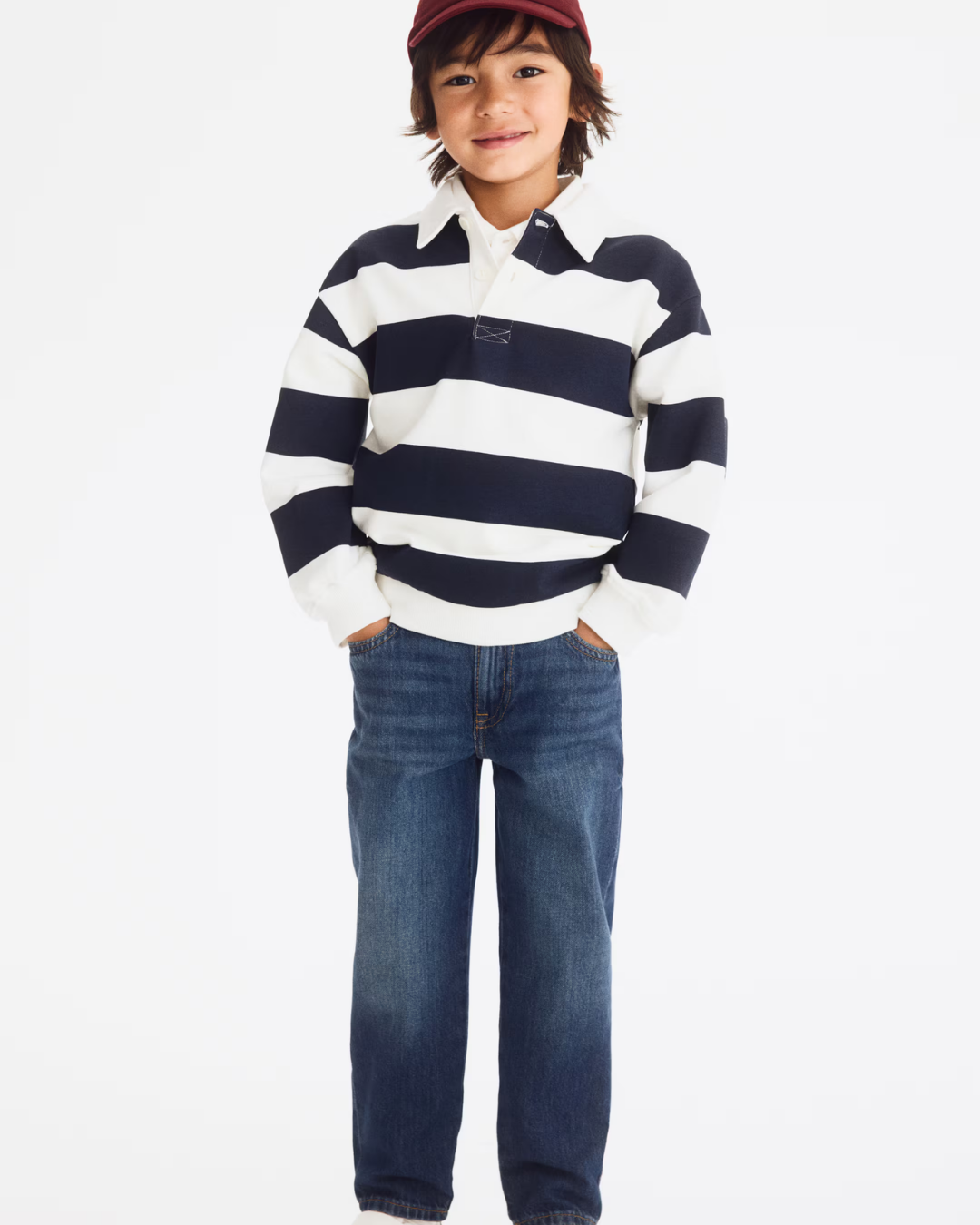 PANTALON H&M LOOSE FIT AZUL OSCURO