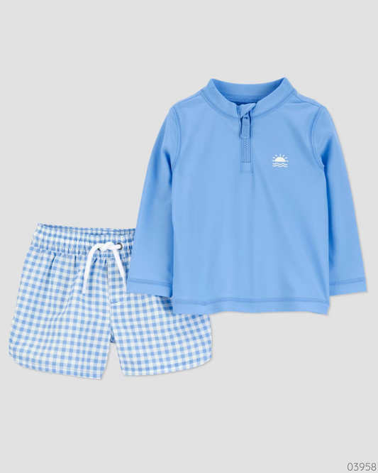 TRAJE DE BAÑO AZUL