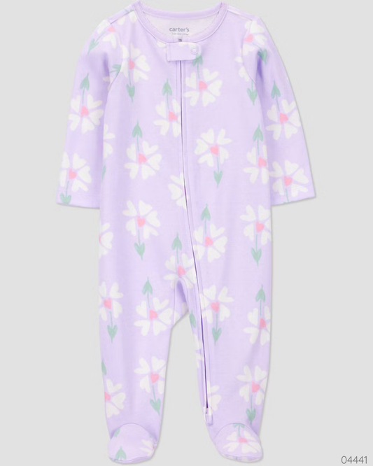 PIJAMA FLORES MORADA