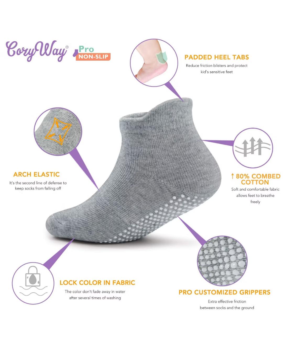 CALCETINES 6 PARES ANTIDESLIZA