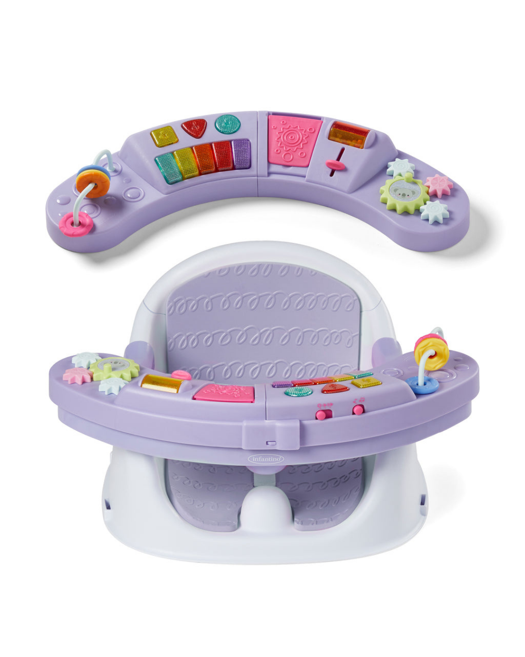 SILLA 3 EN 1 CON LUCES Y SONIDO MORADO