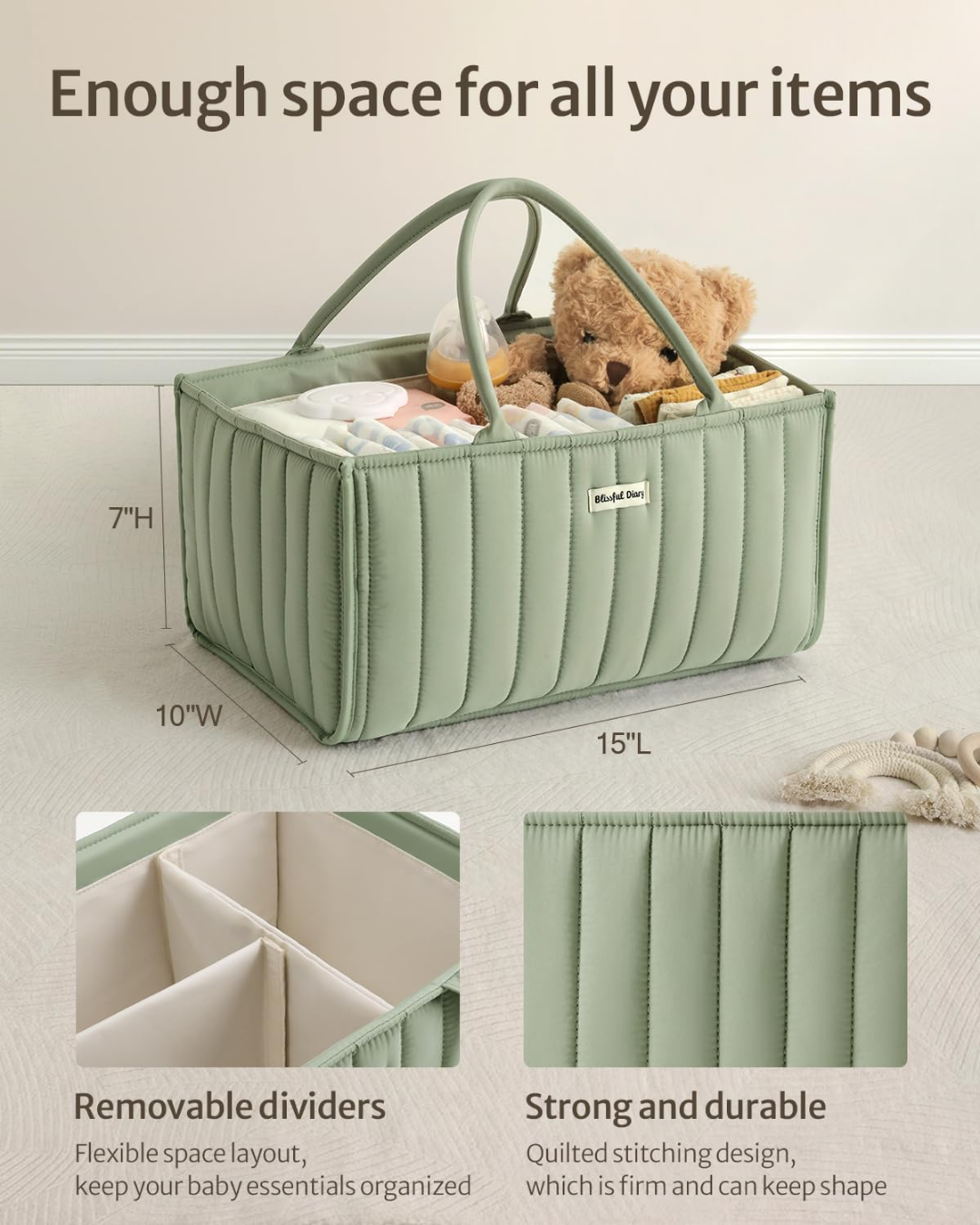 ORGANIZADOR DE PAÑALES VERDE