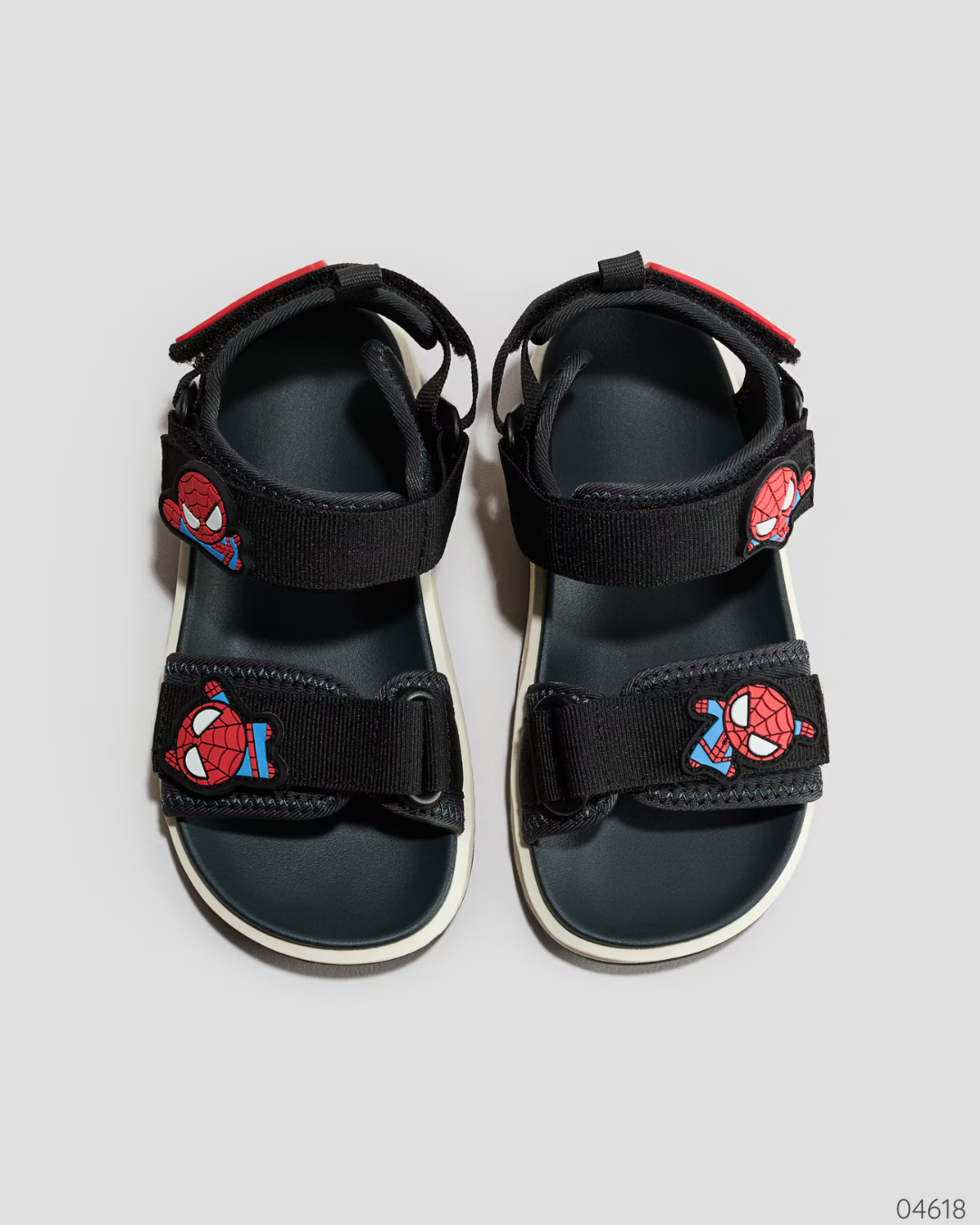 SANDALIAS SPIDERMAN NEGRAS