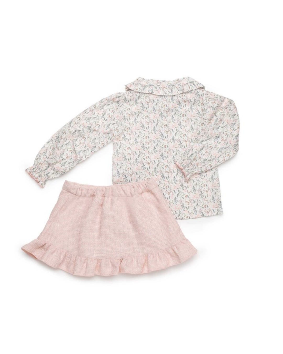 CONJUNTO 2 PZS FALDA ROSA SUAVE