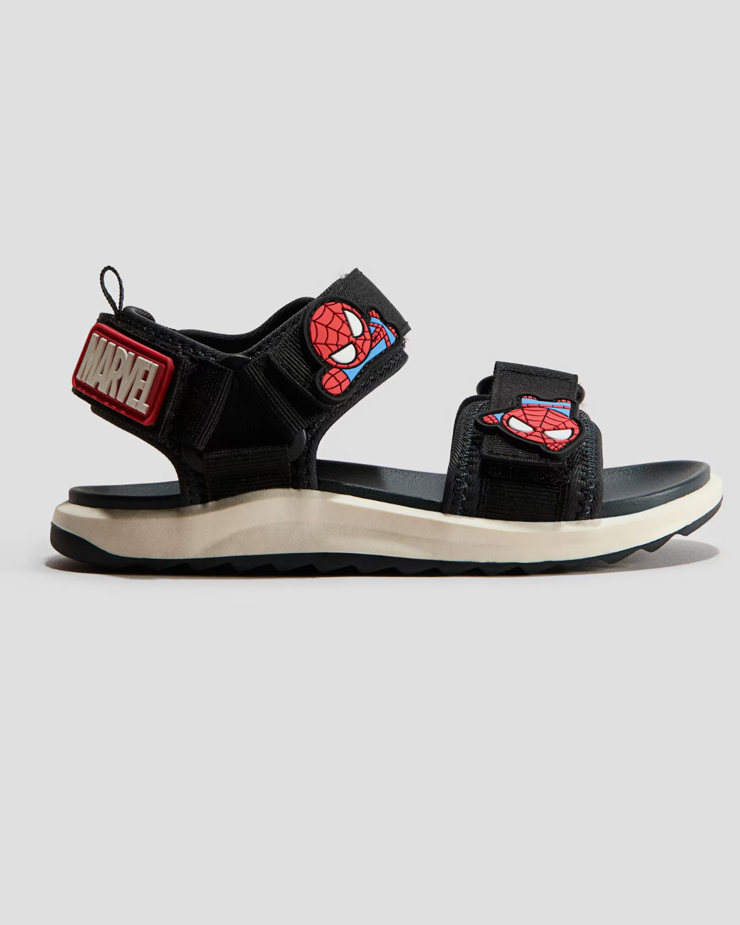 SANDALIAS SPIDERMAN NEGRAS