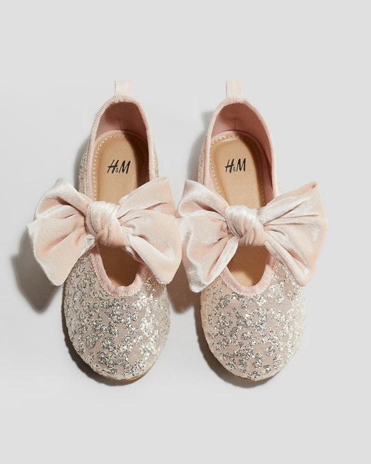 ZAPATOS H&M CHONGO TERCIOPELO BEIGE