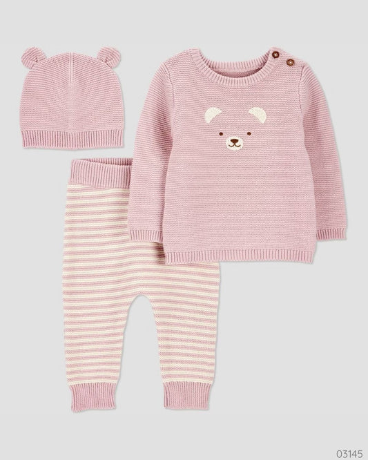 TRAJE 3PZS CARTER´S OSO ROSA