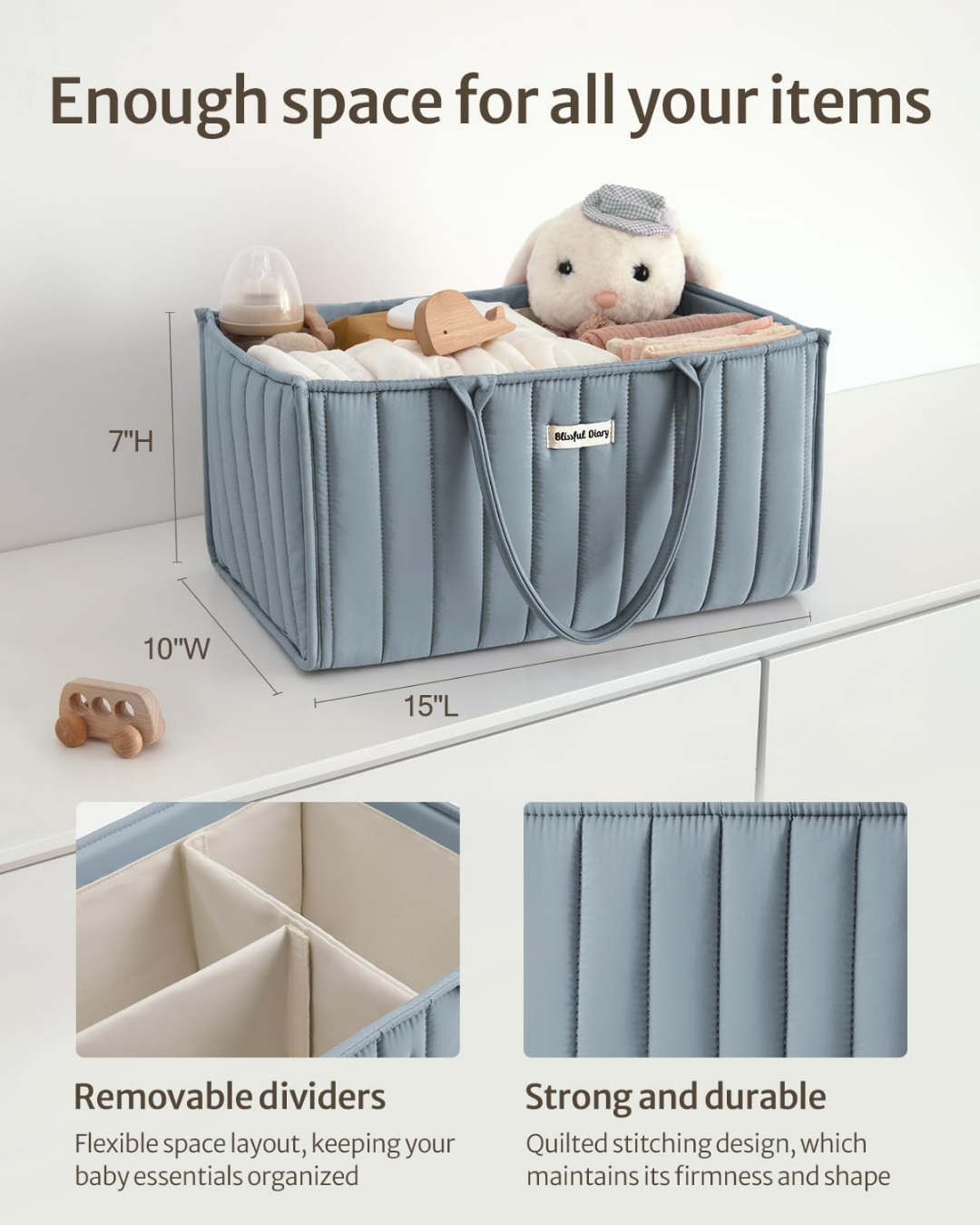 ORGANIZADOR DE PAÑALES AZUL
