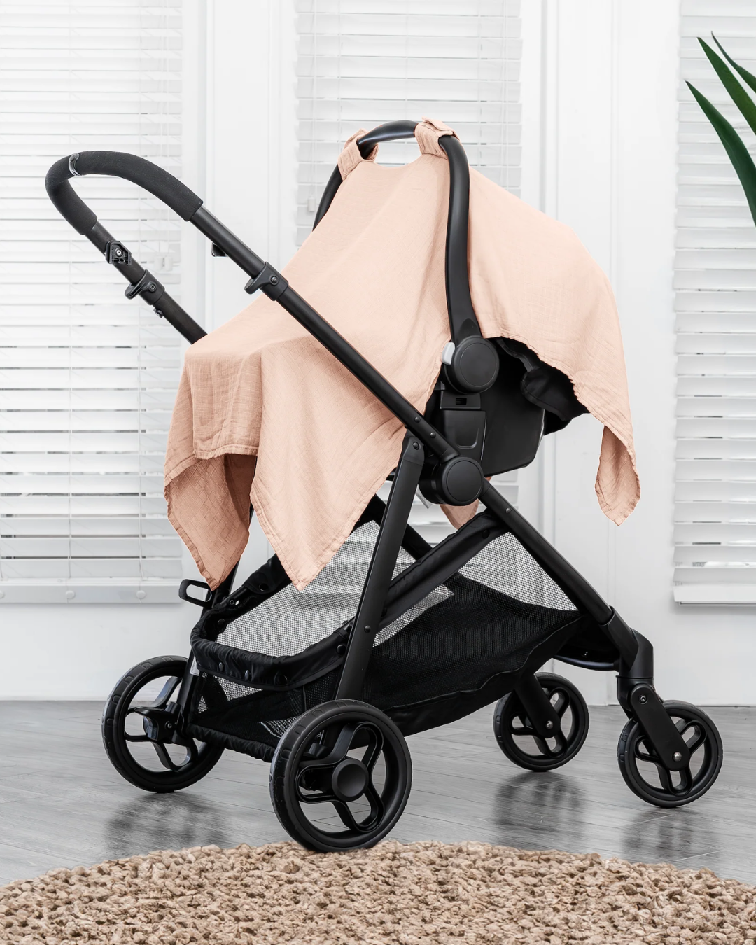 COBERTOR ROSA SILLA Y COCHE COMFYCUBS
