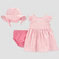 VESTIDO 3 PZS ROSADO