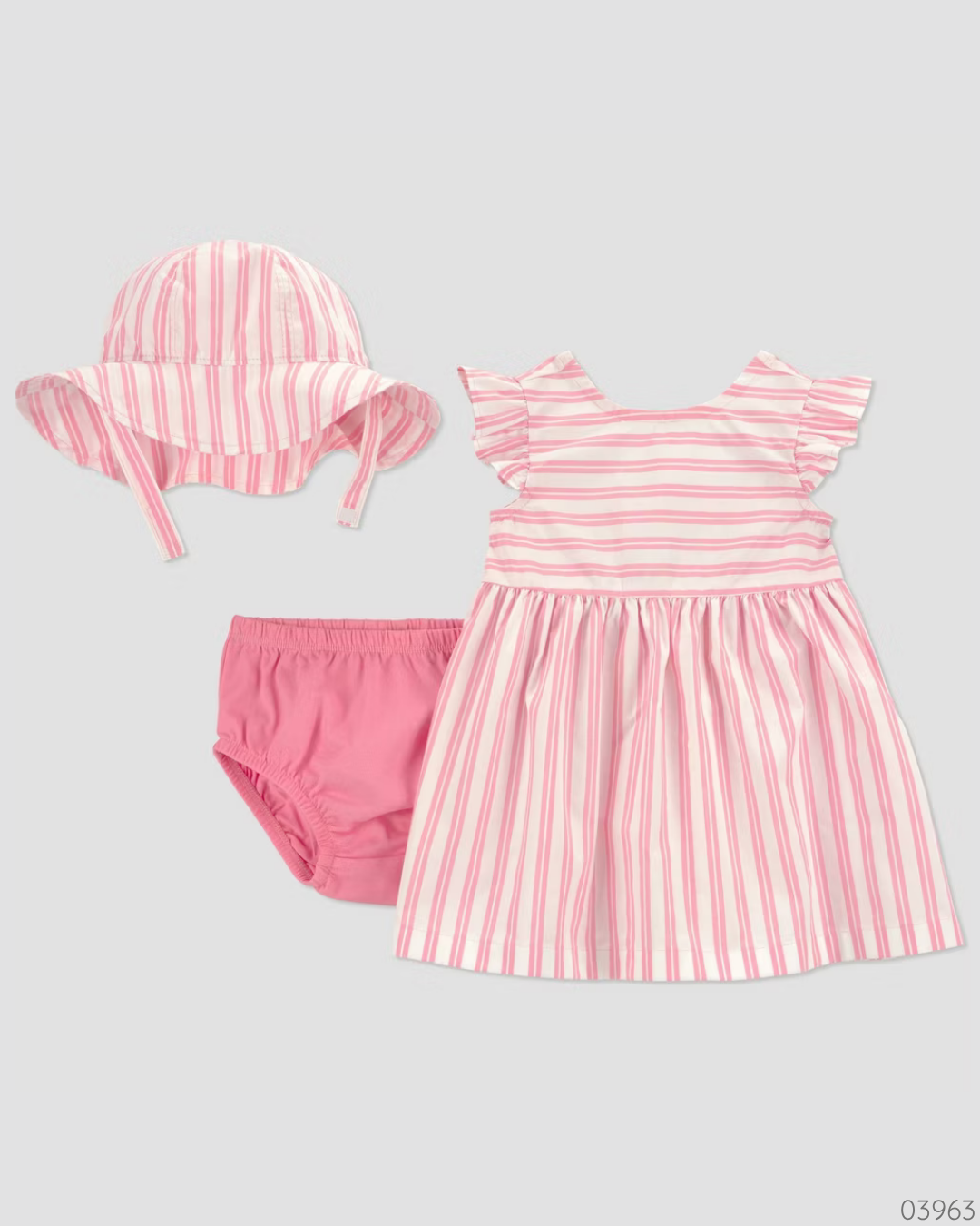 VESTIDO 3 PZS ROSADO