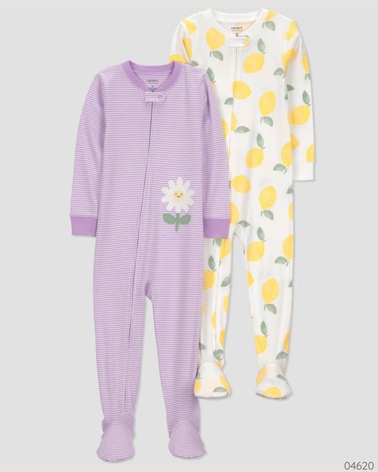 PIJAMAS BLANCO MORADO
