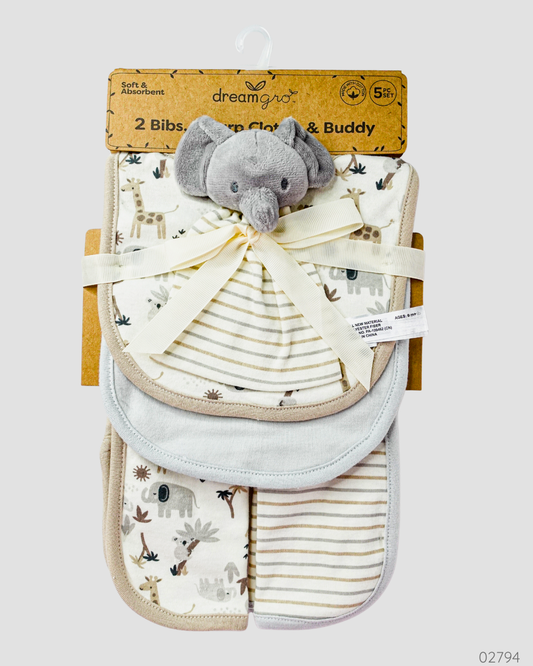 BABERO SALIVERO Y PELUCHE ELEFANTE