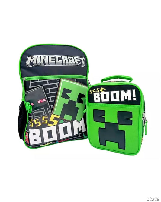 MOCHILA Y LONCHERA MINECRAFT BOOM