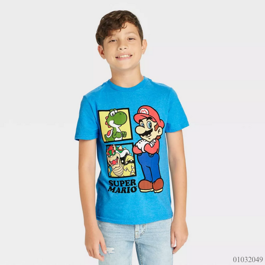 CAMISA AZUL SUPER MARIO