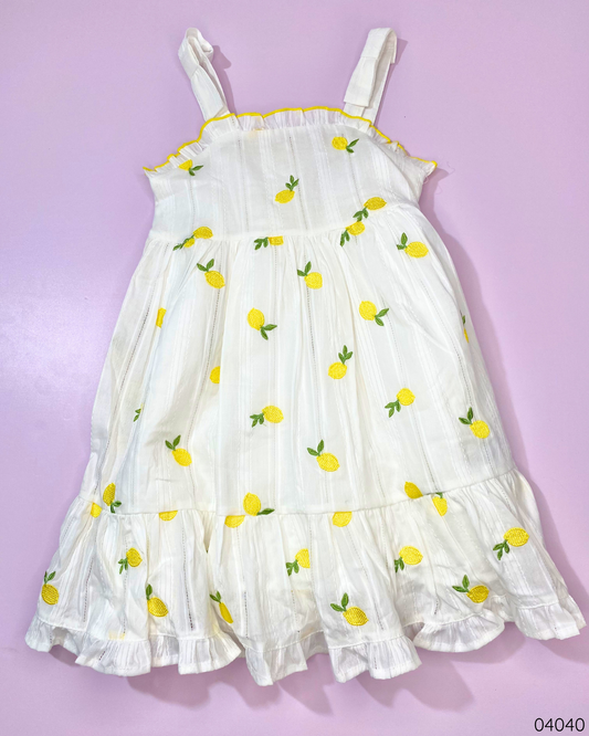 VESTIDO BLANCO LIMONES