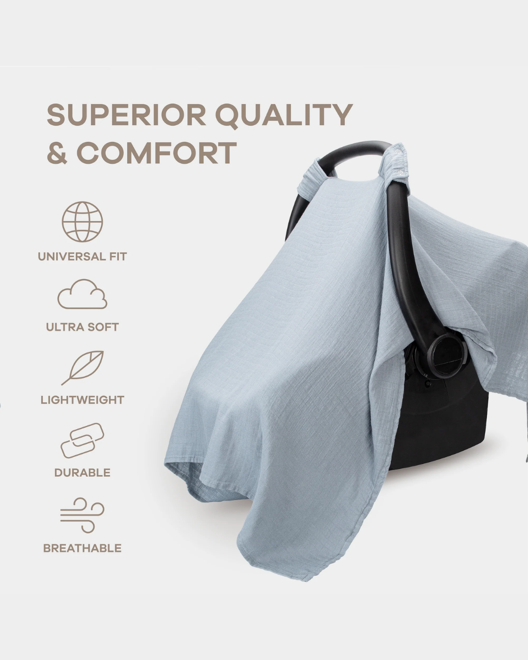 COBERTOR AZUL SILLA Y COCHE COMFYCUBS