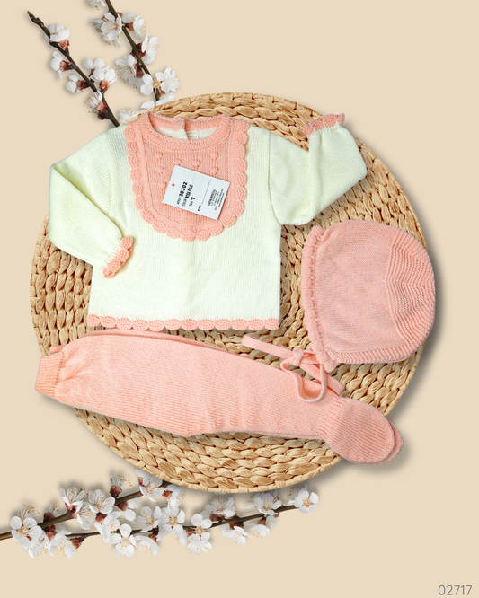 TRAJE TEJIDO ROSADO BLANCO 02717