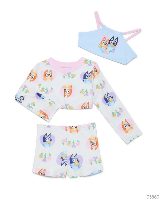 TRAJE BAÑO BLUEY 3 PZS