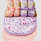 BABERO + CALCETINES 4PZS MORADO