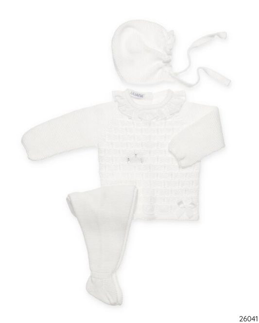 CONJUNTO TEJIDO CALADO BLANCO