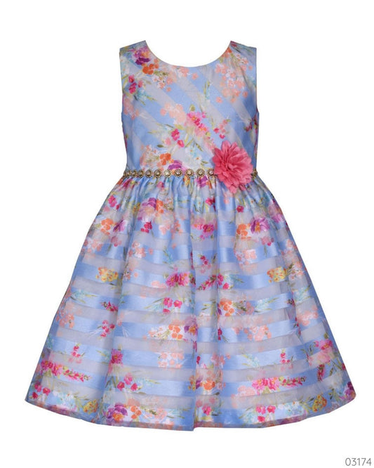 VESTIDO FLOREADO AZUL