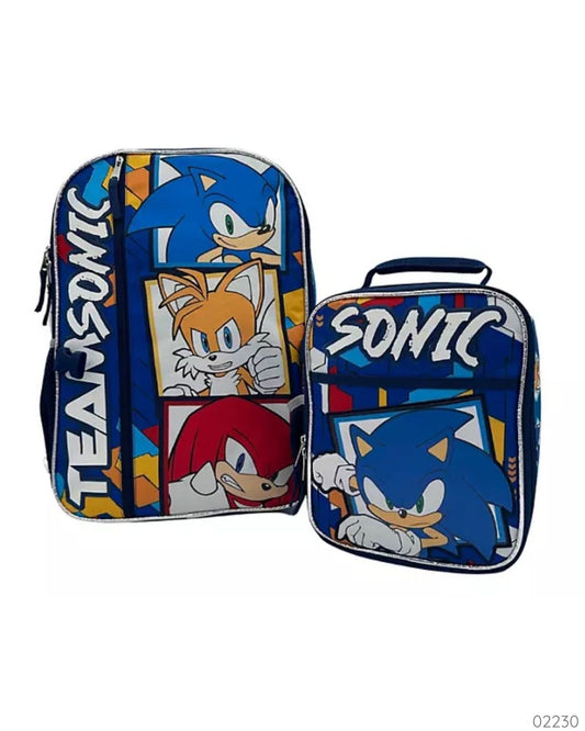 MOCHILA Y LONCHERA SONIC