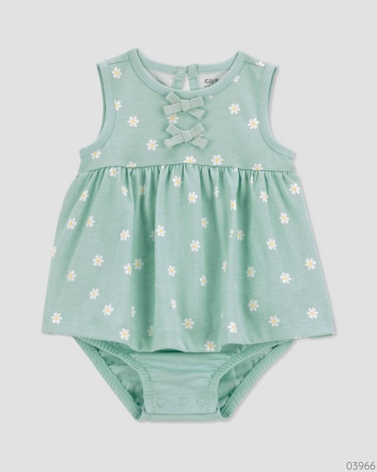 ROMPER VERDE FLORES