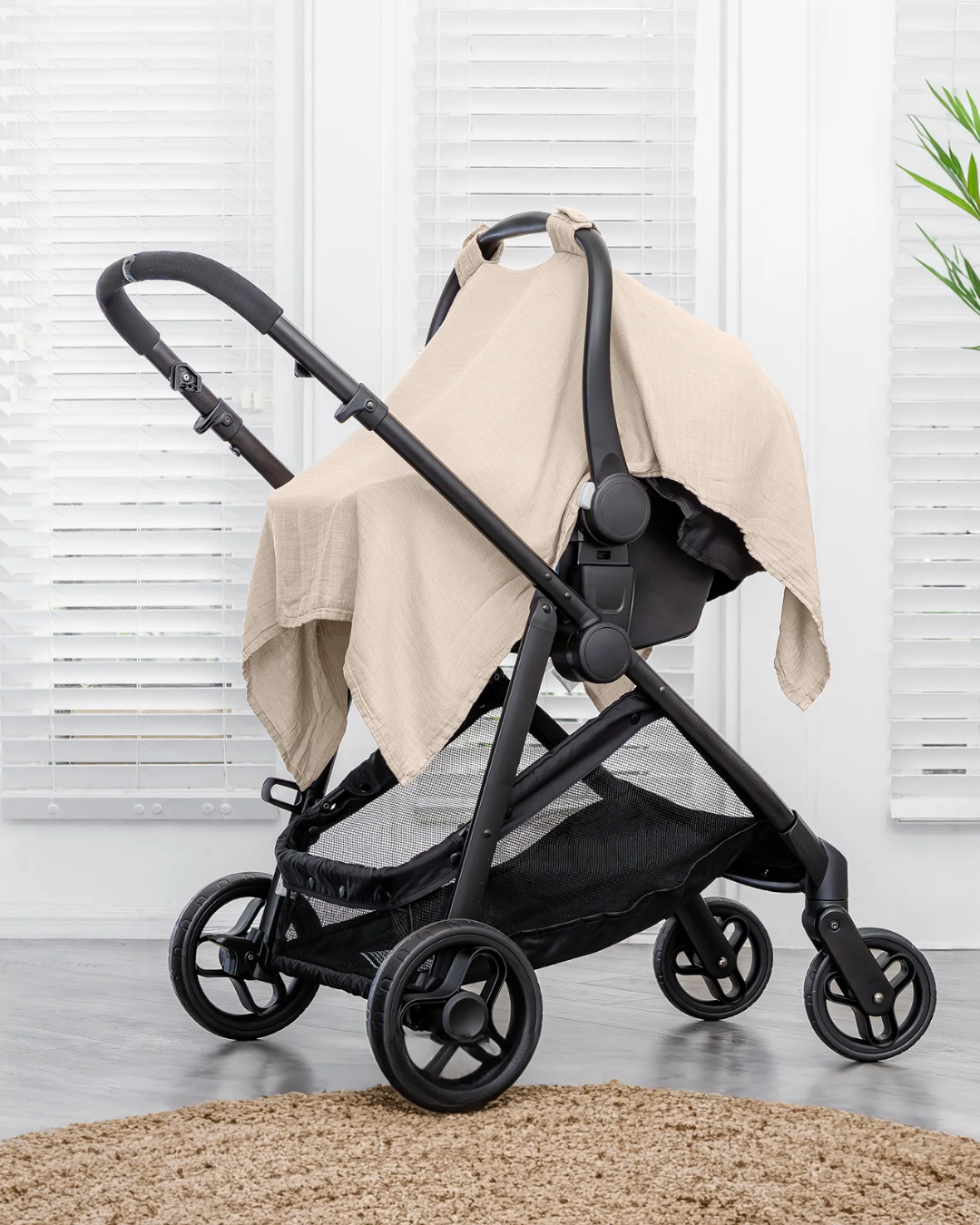 COBERTOR BEIGE SILLA Y COCHE COMFYCUBS