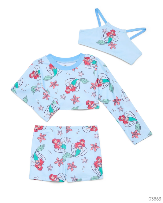 TRAJE BAÑO SIRENA 3 PZS