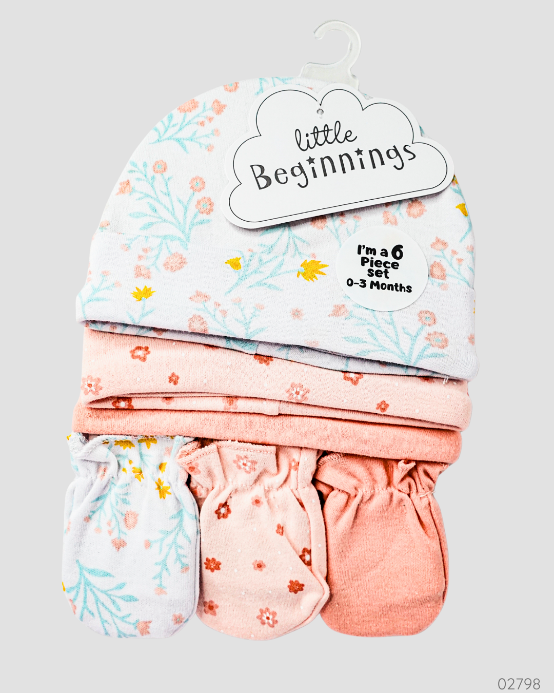 SET DE GORRITO + GUANTES SALMON
