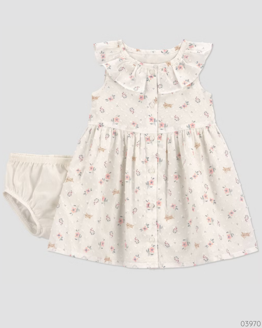 VESTIDO FLORES 2PZS