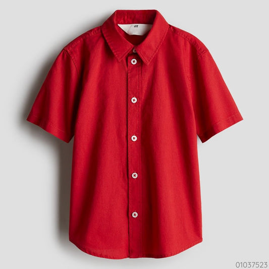 CAMISA ROJA FORMAL H&M MANGA CORTA