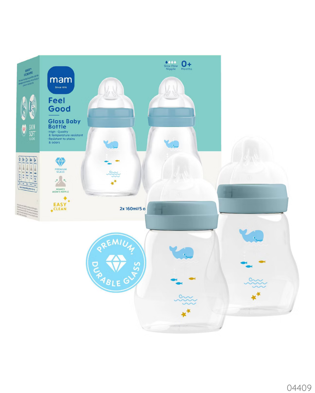 PEPES MAM VIDRIO 5 OZ BALLENA