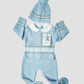 TRAJE TEJIDO AZUL CONEJO