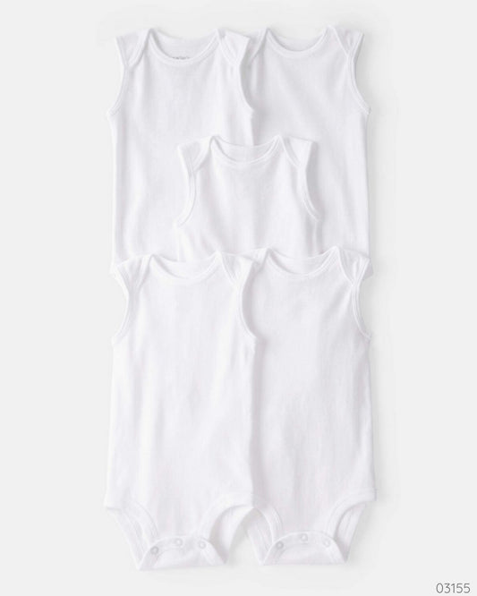 MAMELUCOS CARTERS BLANCO SIN MANGAS