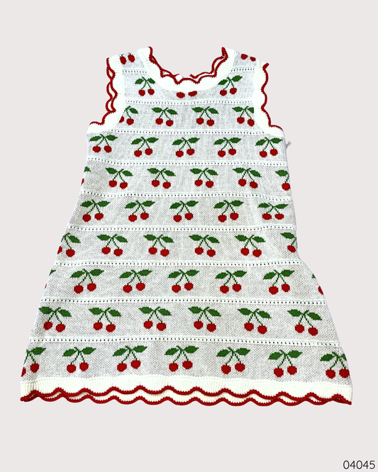 VESTIDO BLANCO CEREZAS