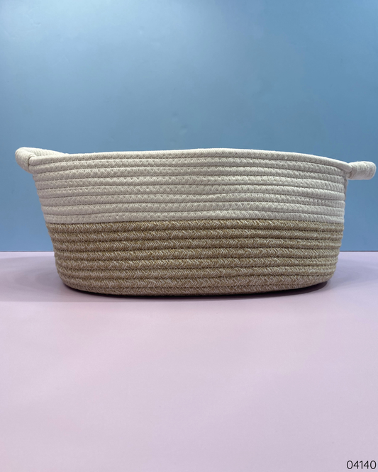CESTA ORGANIZADORA BLANCO CAFÉ