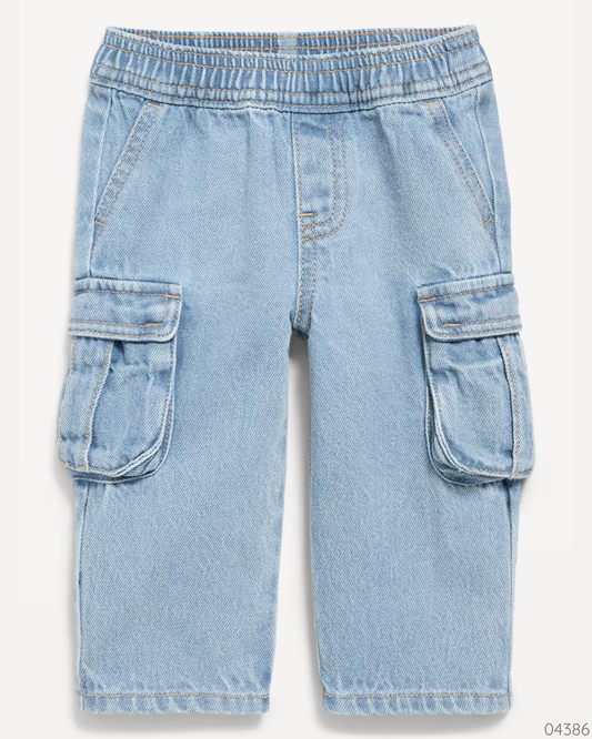 PANTALON BAGGY CARGO AZUL SUAVE OLD NAVY