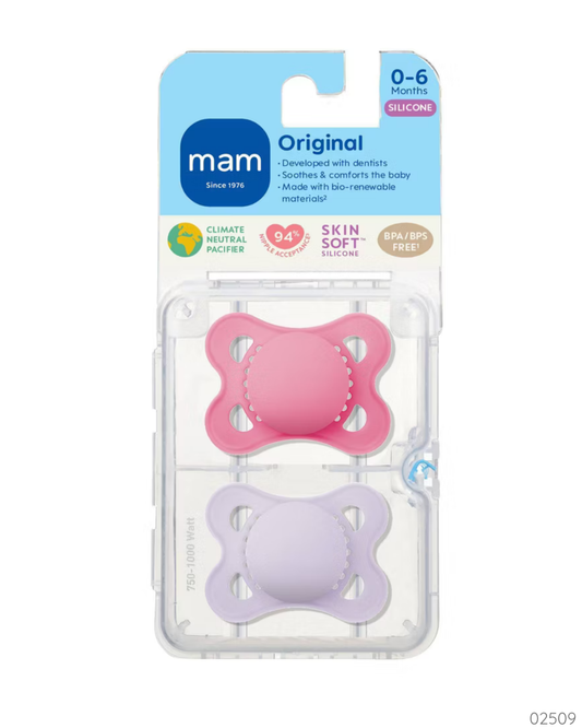 CHUPONES MAM 0-6M ROSA MORADO