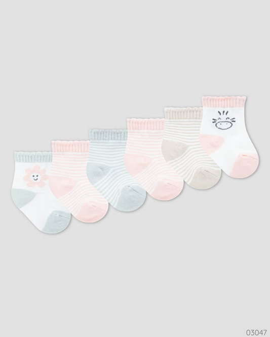 CALCETINES 6 PZS HUGGIES FLOR