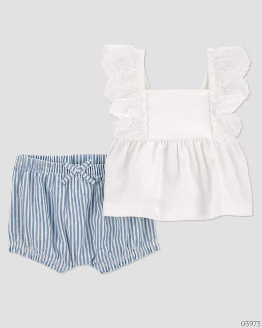 TRAJE 2PZS BLANCO AZUL