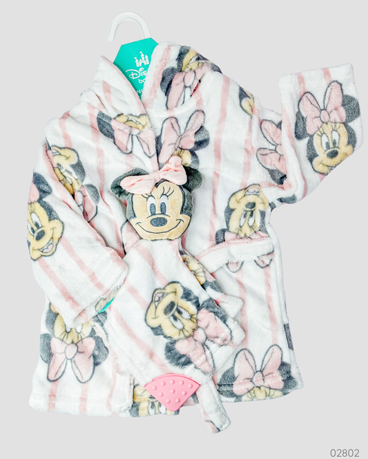 BATITA CON MANTITA DE APEGO MINNIE RAYAS