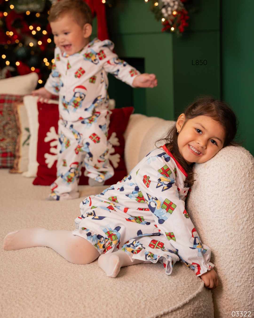 PIJAMA BLUEY BLANCO REGALO NIÑA