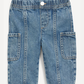 PANTALON BAGGY BARREL AZUL OLD NAVY