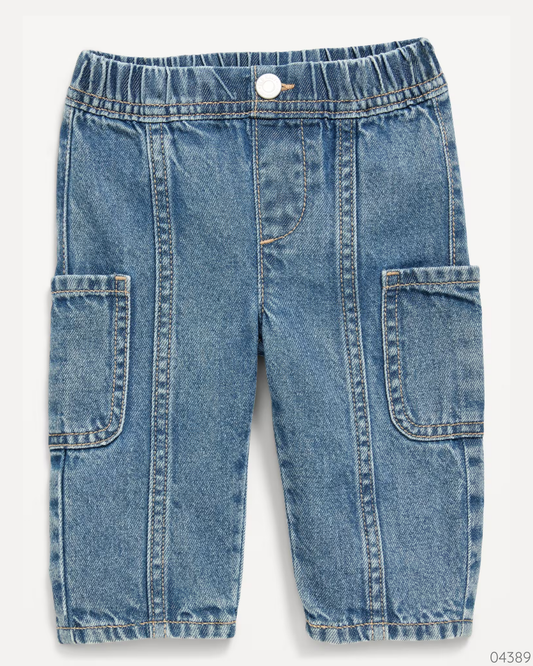 PANTALON BAGGY BARREL AZUL OLD NAVY